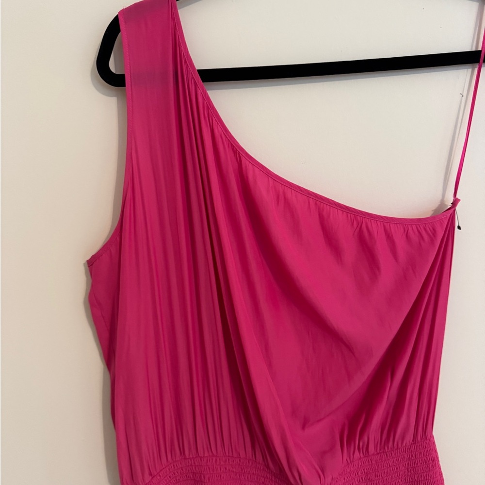 Ramy Brook Fuchsia One-Shoulder Dress - Picture 2 of 4